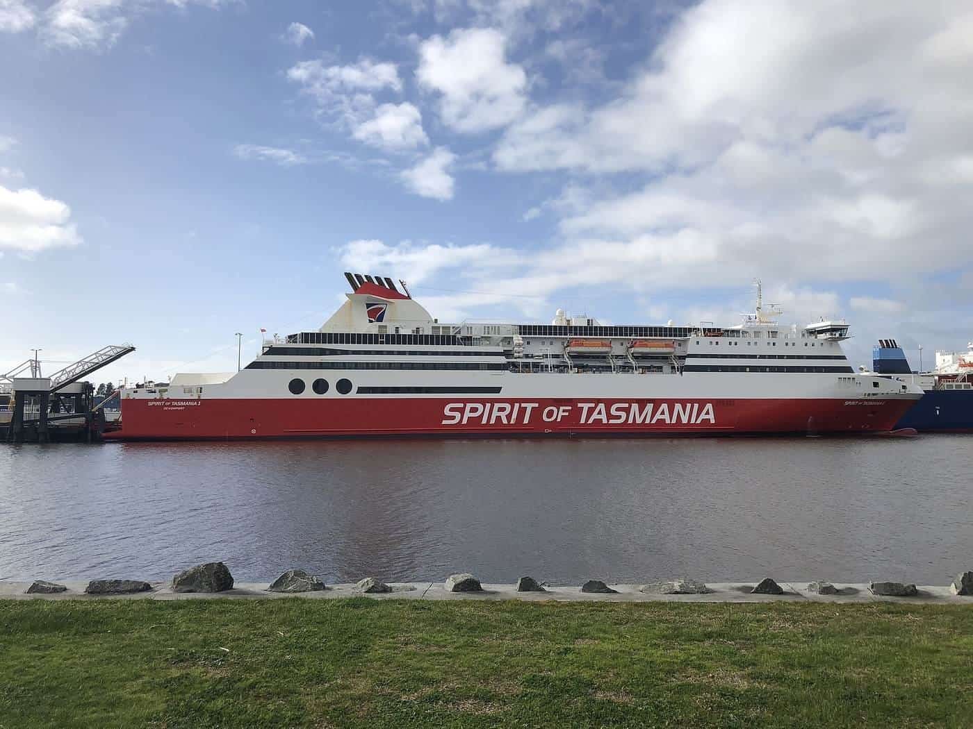 The Bass Strait ferry berthed at Devonport